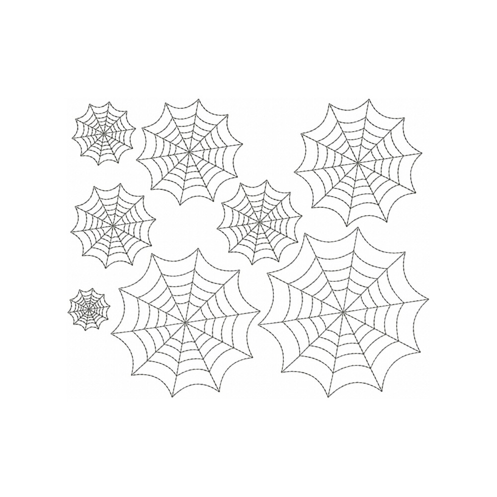 Halloween Embroidery Patterns Spiderweb Redwork
