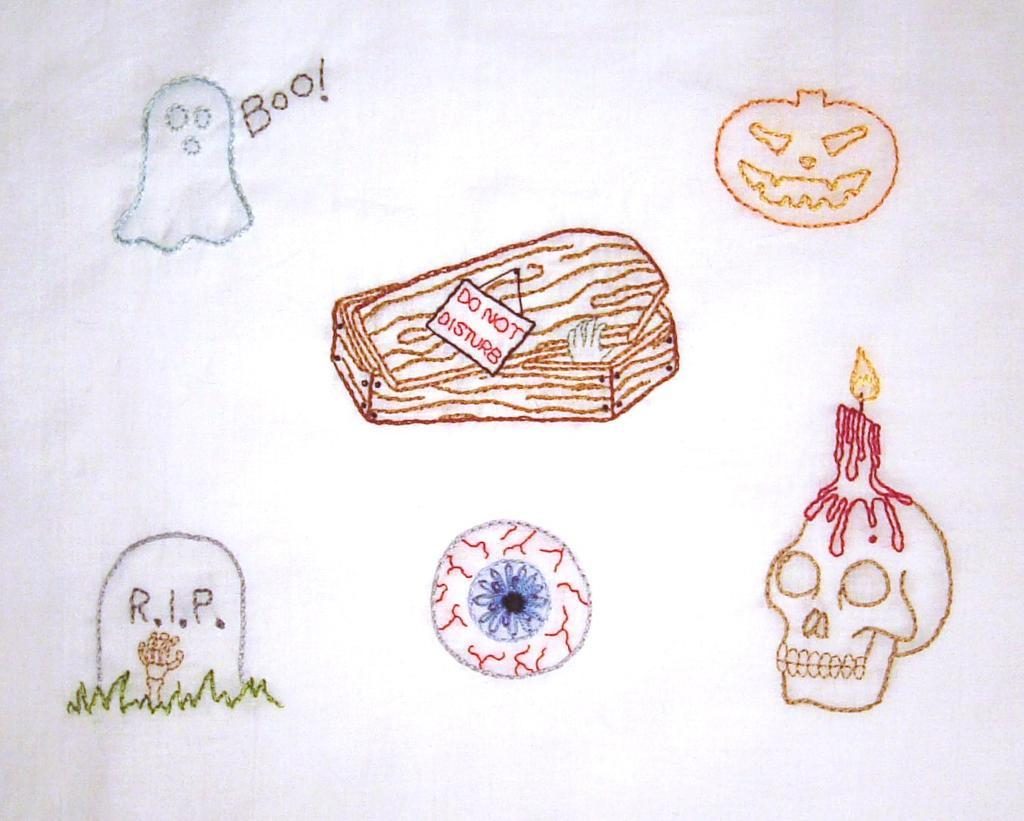 Halloween Hand Embroidery Patterns 8 Haunting Halloween Embroidery Patterns