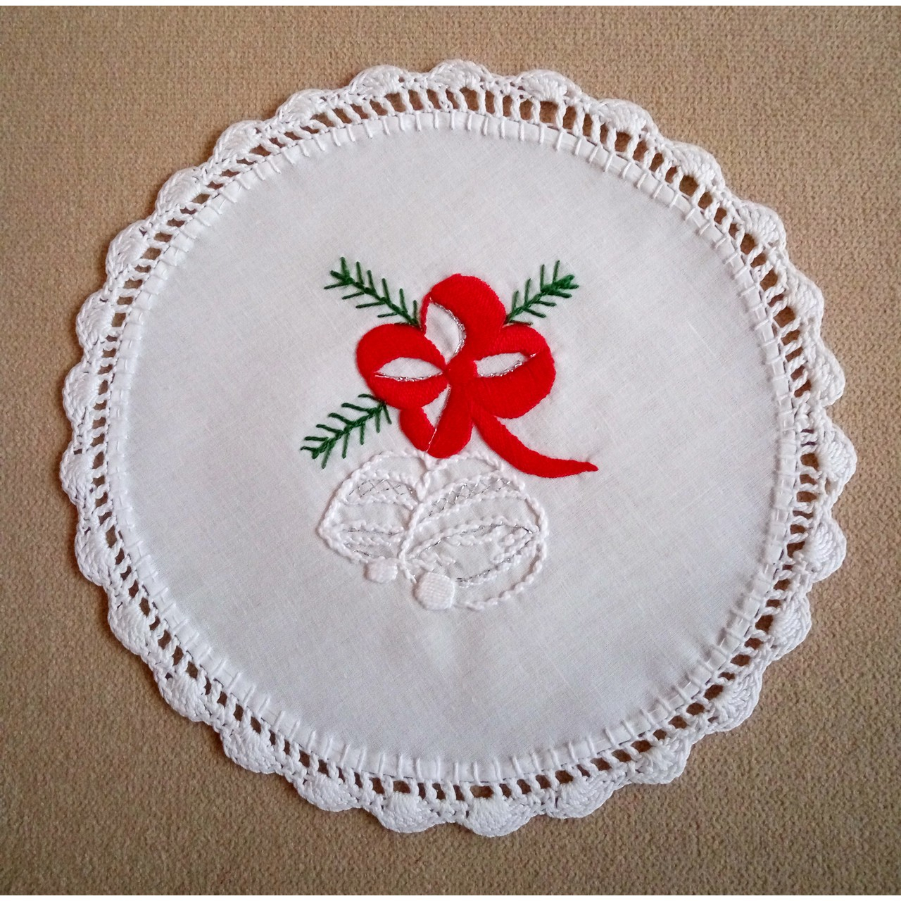 Hand Embroidery Christmas Patterns Christmas Ornament With Bells Chr Doi 332