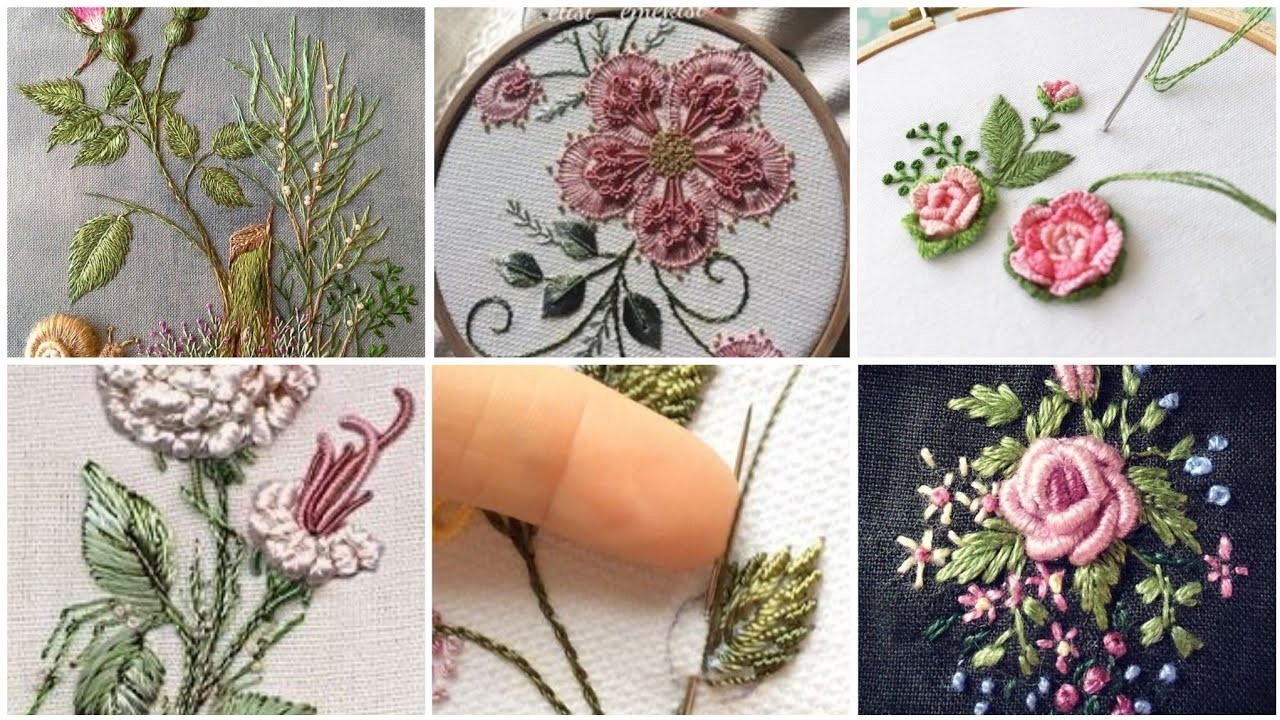 Hand Embroidery Flowers Patterns Beautiful Hand Embroidery Flowers Designsflowers Embroidery Pattern