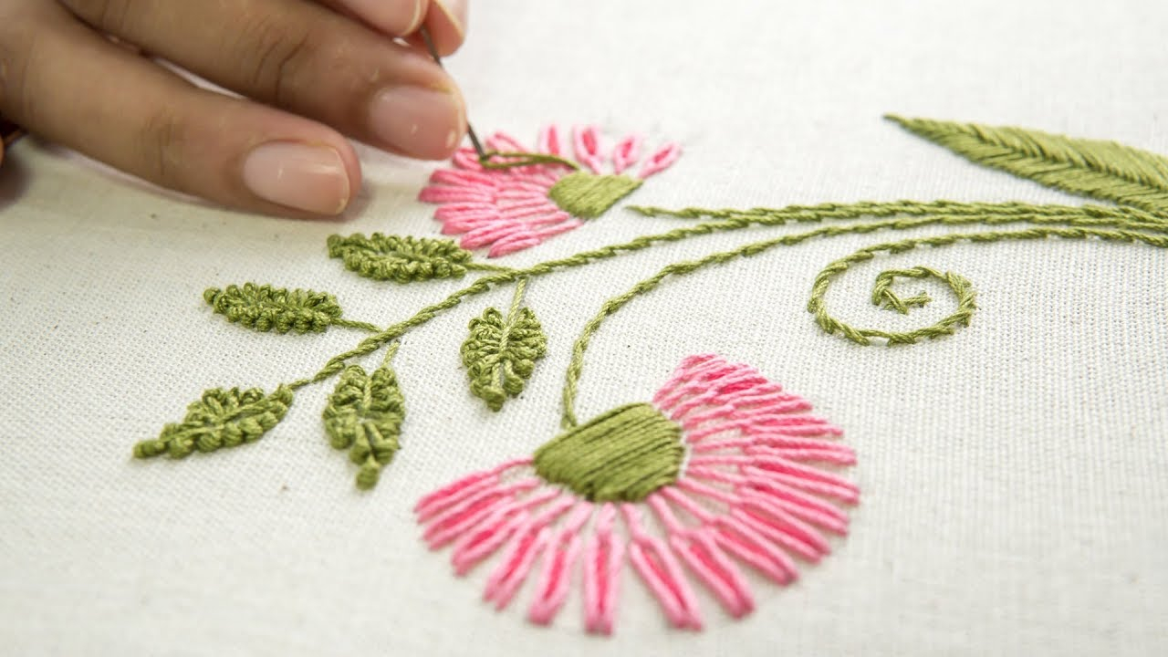 Hand Embroidery Flowers Patterns Embroidery Flower Designs Hand Stitching Ideas Handiworks