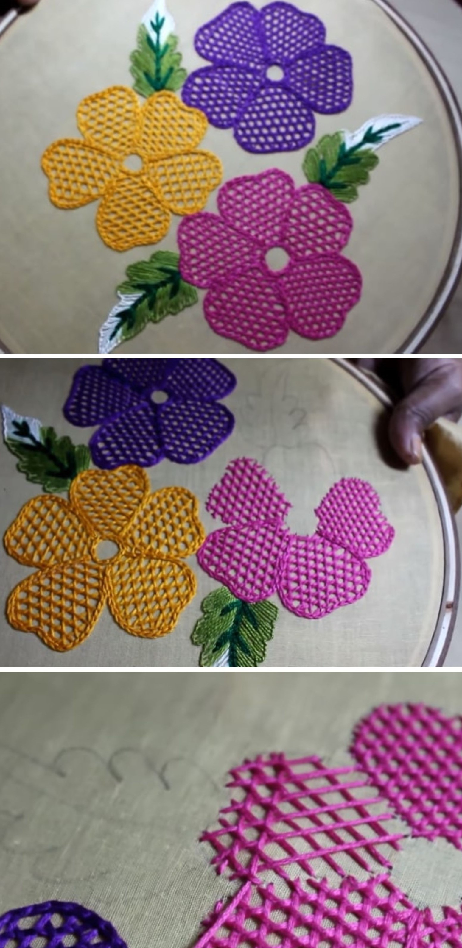 Hand Embroidery Flowers Patterns Hand Embroidery Flower Tutorial Pretty Ideas