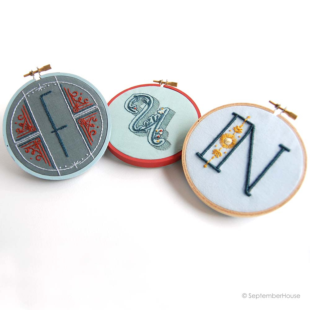 Hand Embroidery Letter Patterns So September March 2015