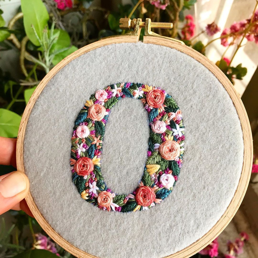 Hand Embroidery Monogram Patterns Creamente Happy Friday Monogram Letter Wip