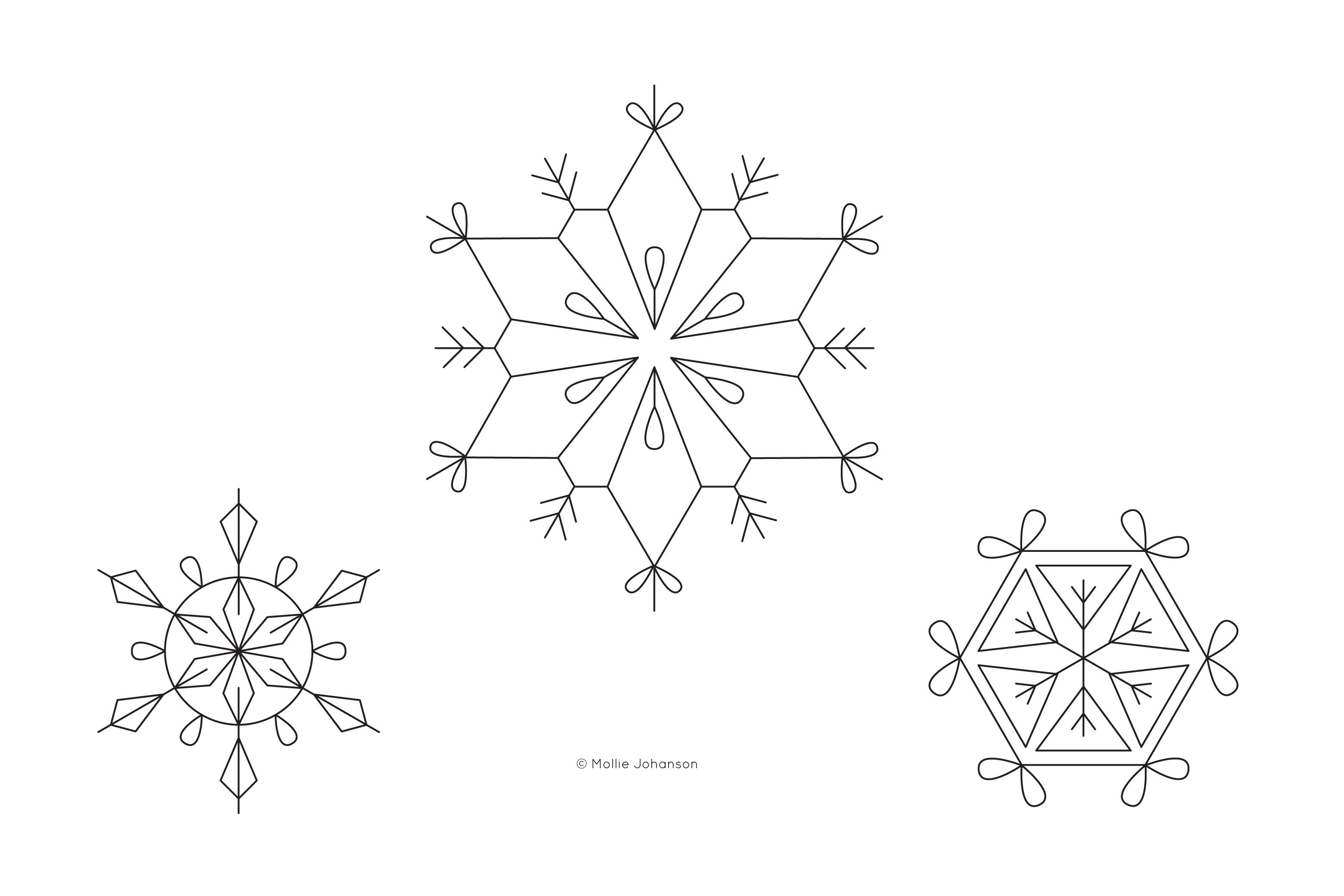 Hand Embroidery Pattern 3 Free Snowflake Hand Embroidery Patterns