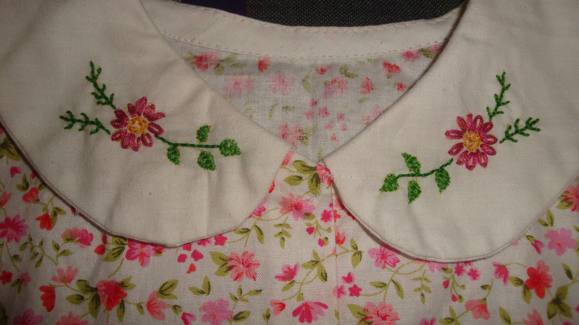 Hand Embroidery Patterns Baby Ba Frock Collar Reflections Of My Footsteps