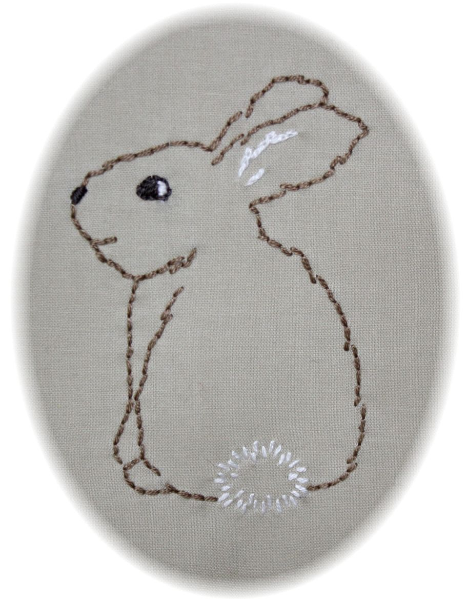 Hand Embroidery Patterns Baby Ba Rabbits Hand Embroidery Pattern