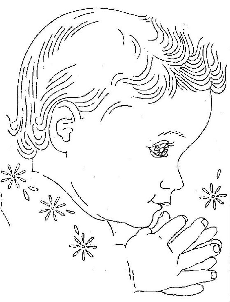 Hand Embroidery Patterns Baby Vintage Hand Embroidery Pattern Pdf File Design 832 Ba Faces Crib Quilt Pattern 1960s Instant Download