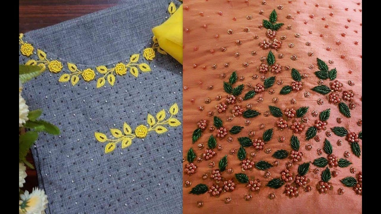 Hand Embroidery Patterns For Kurtis Hand Embroidery Flower Designs For Dresses Flowers Healthy