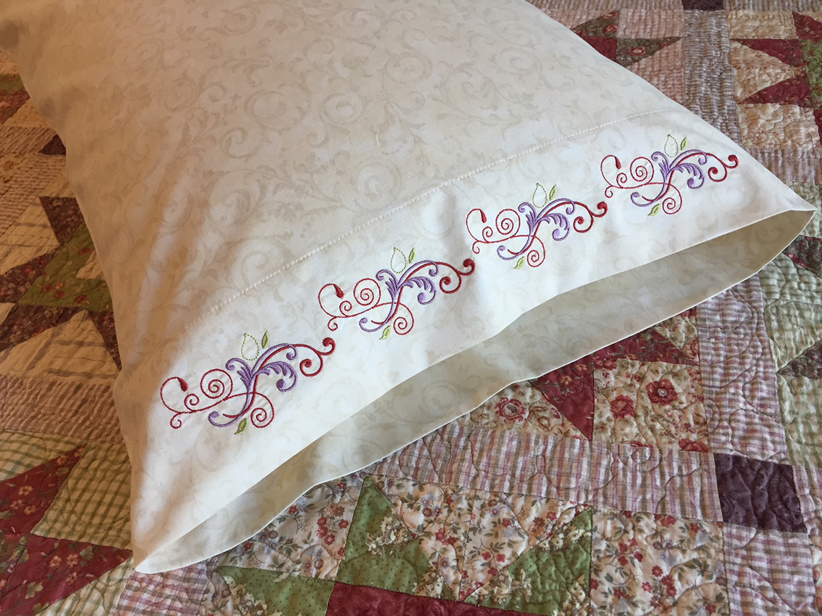 Hand Embroidery Patterns For Pillowcases Design Positioning In Machine Embroidery Weallsew