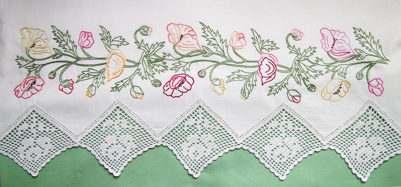 Hand Embroidery Patterns For Pillowcases Embroidered Pillowcase Q Is For Quilter