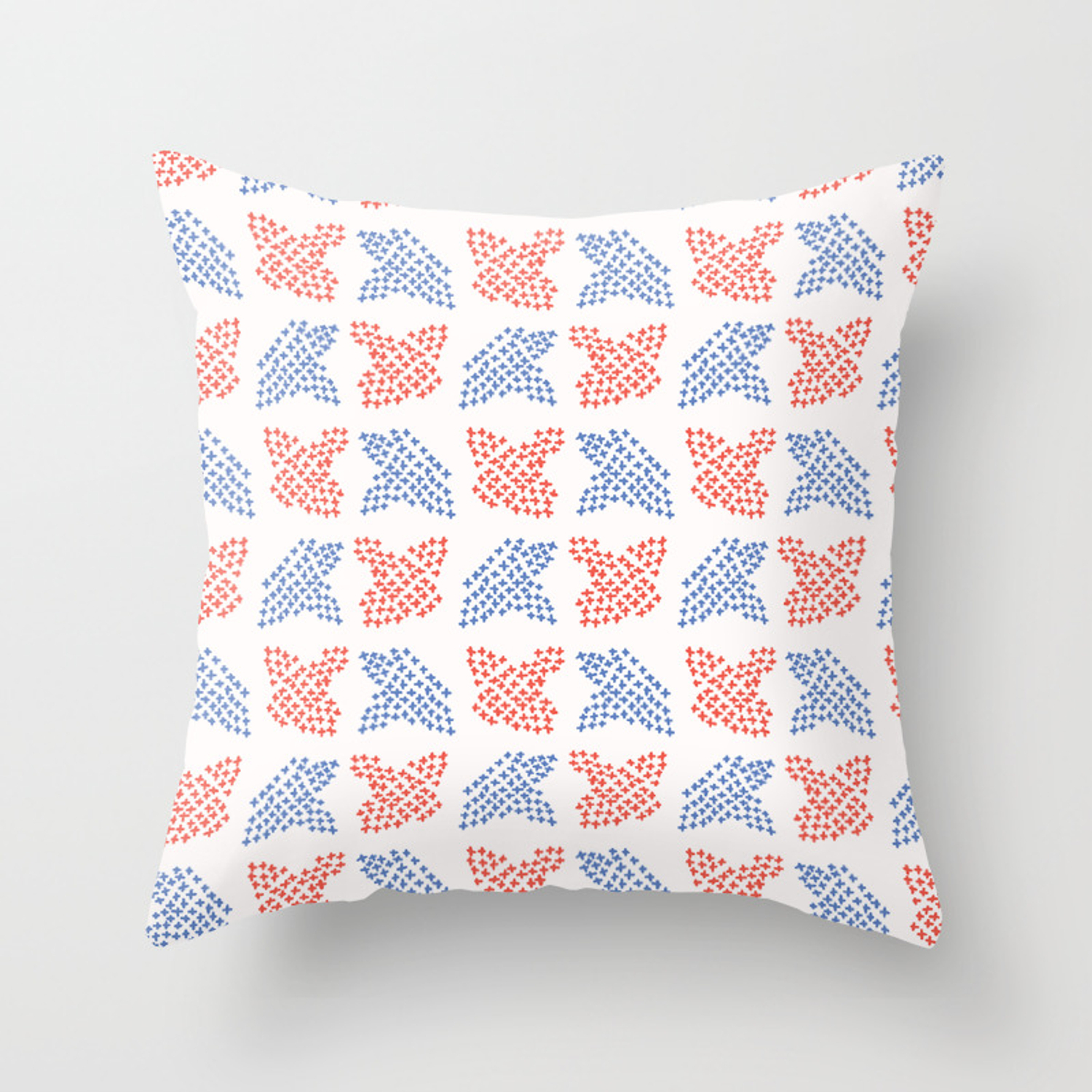 Hand Embroidery Patterns For Pillowcases Folkloric Embroidery Leaf Stitches Seamless Vector Pattern Hand Drawn Cross Throw Pillow