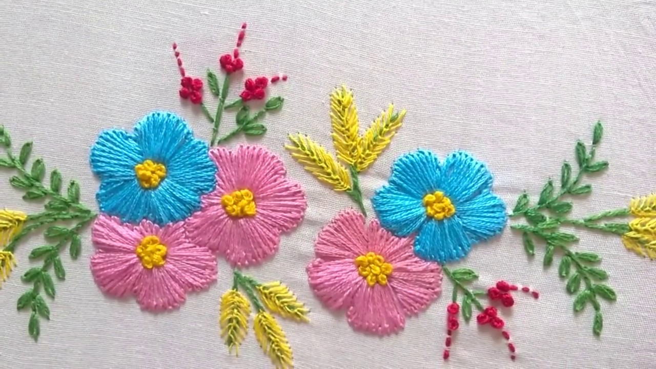 Hand Embroidery Patterns For Pillowcases Hand Embroidery Designs Tiny Design For Cushion Covers