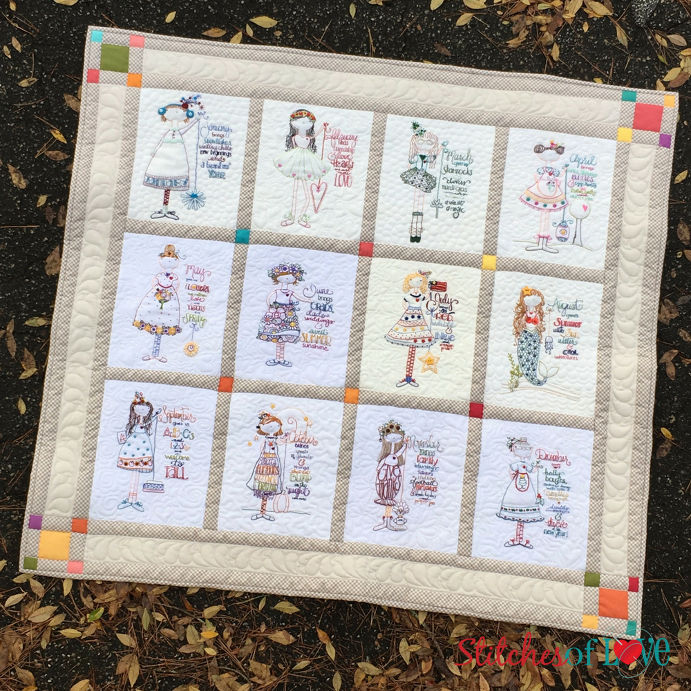 Hand Embroidery Patterns For Quilts Calendar Girls Stitchery Club