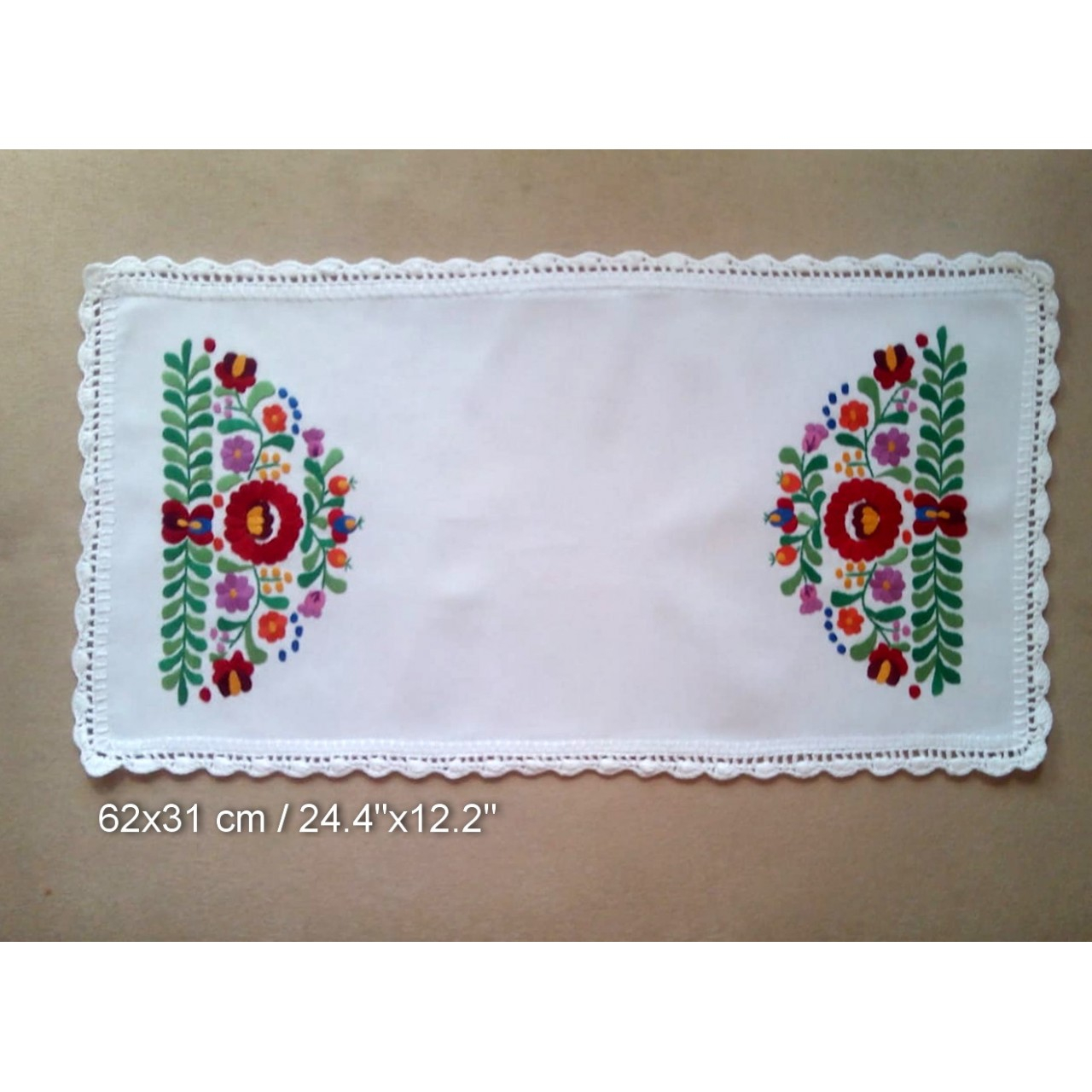 Hand Embroidery Patterns For Tablecloth Tablecloth With Crocheted Edge Matyo Floral Motives Table Mk Smtr