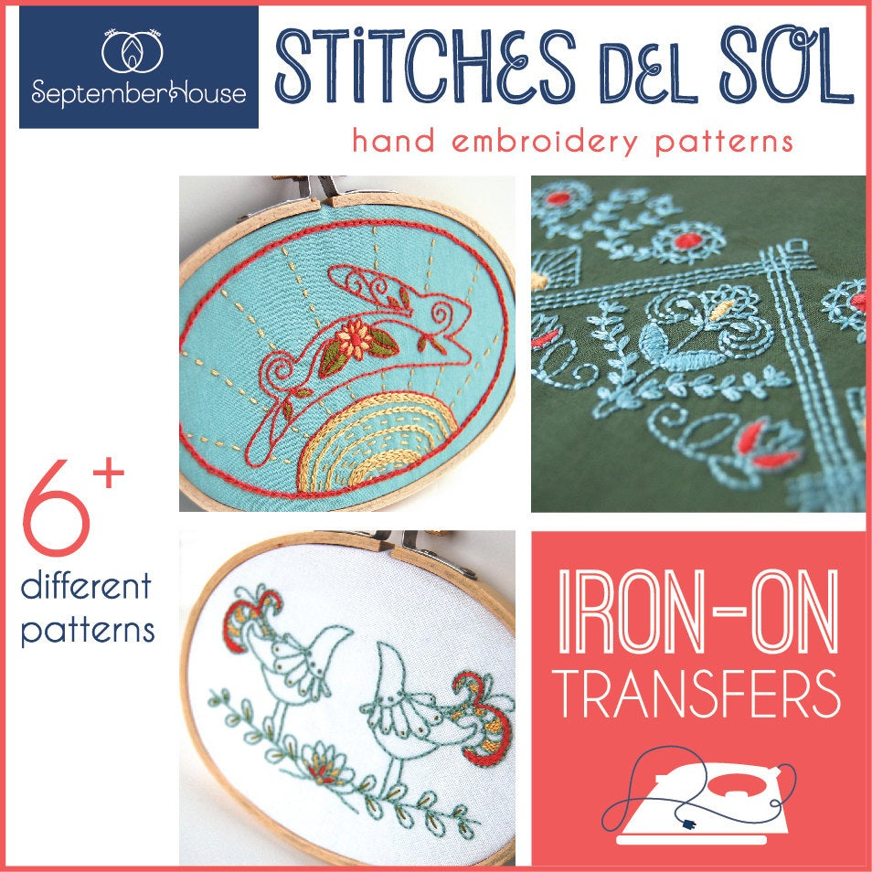 Hand Embroidery Patterns Transfers Embroidery Patterns Stitches Del Sol Iron On Transfers For Hand Embroidery Mexican Inspired Folk Embroidery Patterns Modern Embroidery