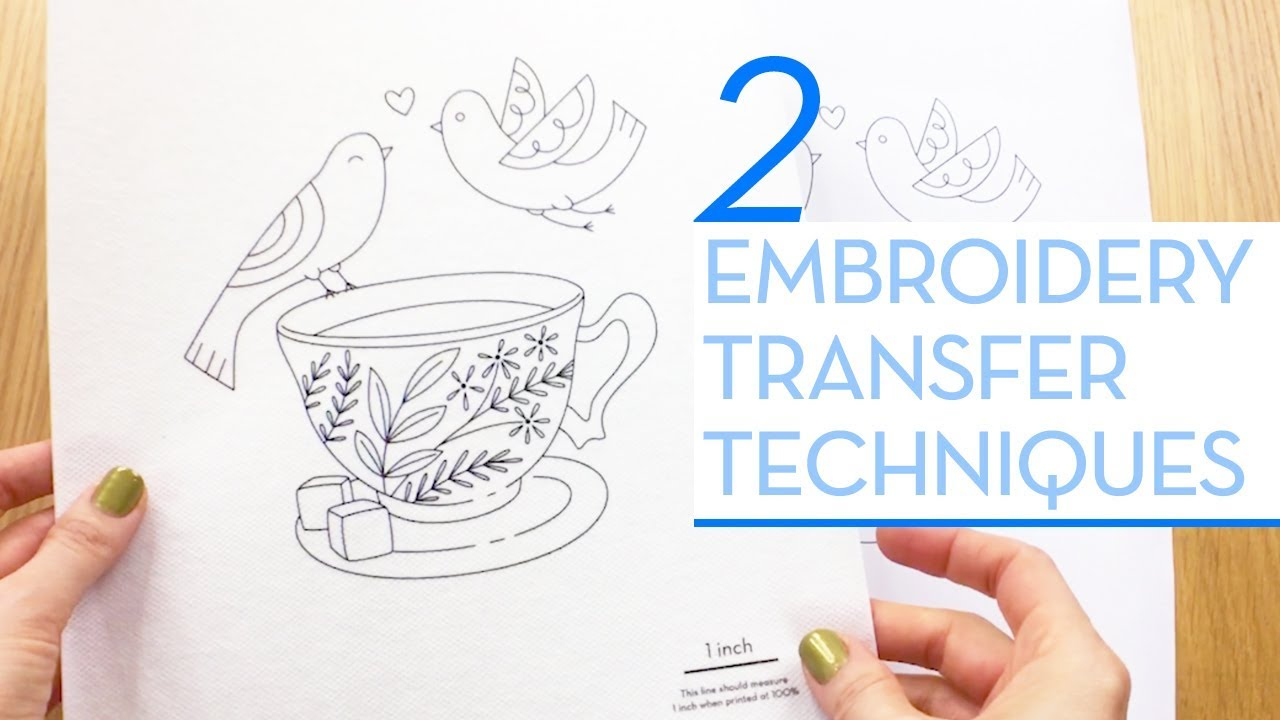 Hand Embroidery Patterns Transfers My 2 Most Used Ways To Transfer An Embroidery Design To Fabric Embroidery Supplies Bundle