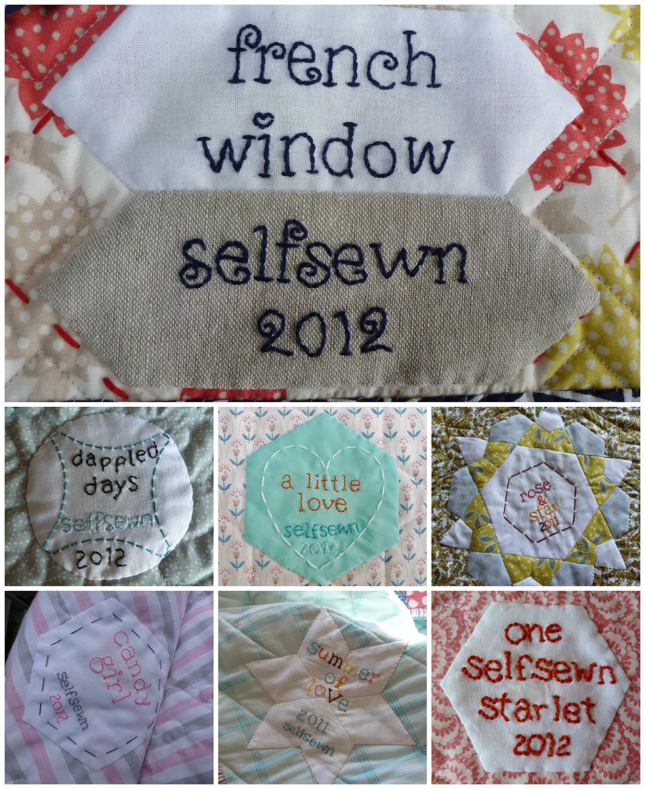 Hand Embroidery Quilt Patterns Selfsewn Hand Embroidered Quilt Label Tutorial