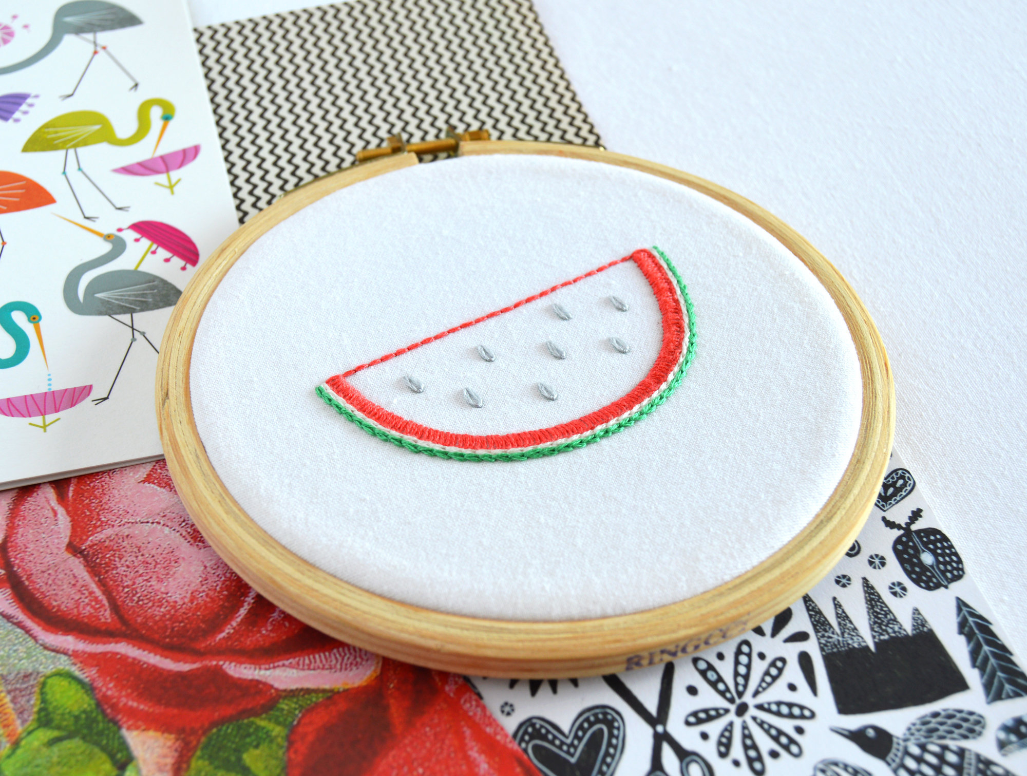 Hand Embroidery Sampler Patterns Watermelon Sampler Hand Embroidery Pattern An Embroidery Sampler Pdf Pattern