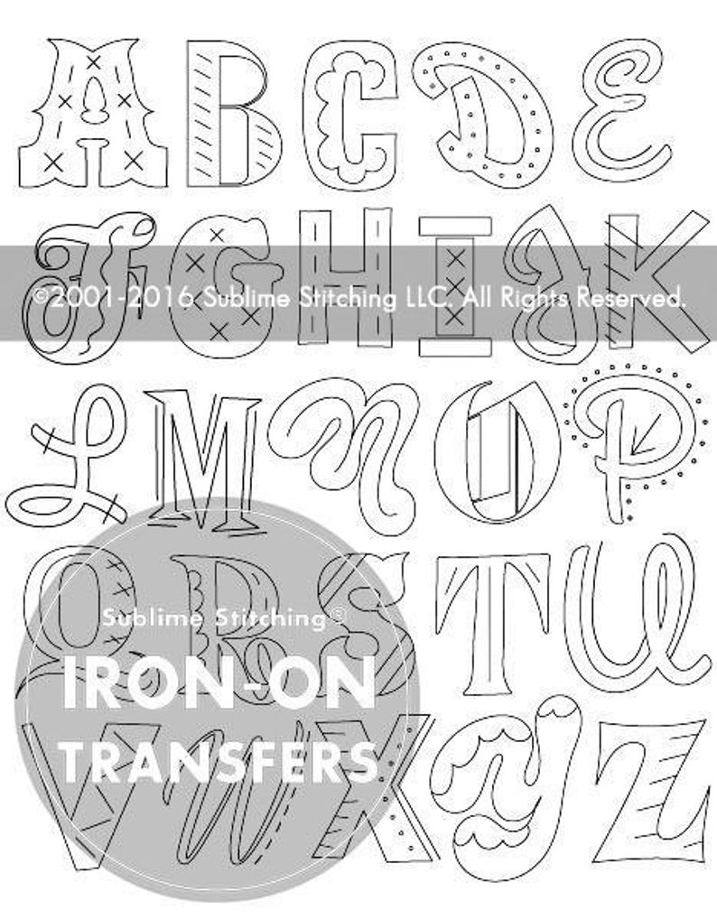 Hand Embroidery Transfer Patterns Epic Alphabet Iron On Hand Embroidery Transfer Patterns Modern Contemporary Designs Sublime Stitching