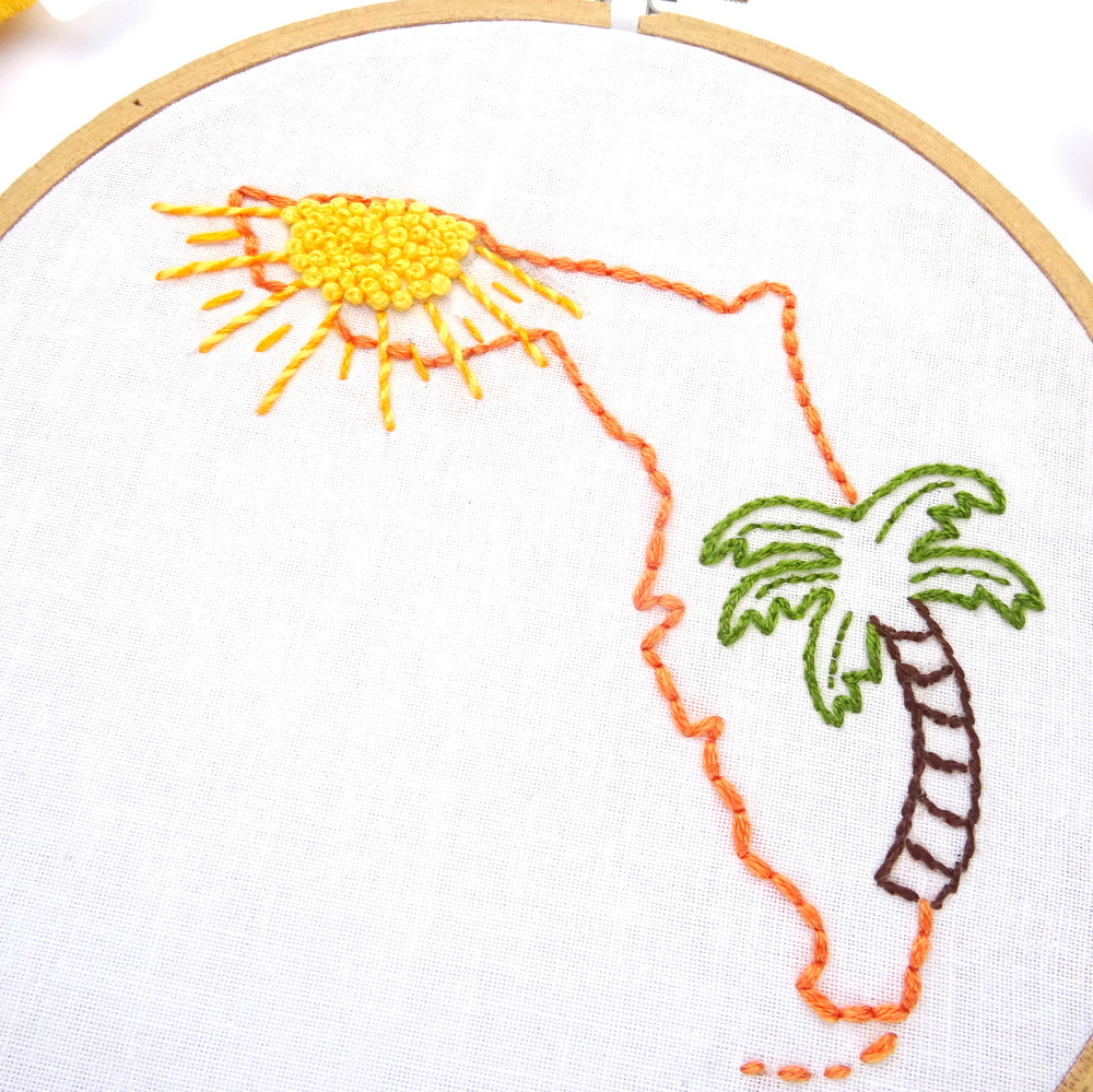 Hand Stitch Embroidery Patterns Florida Hand Embroidery Pattern
