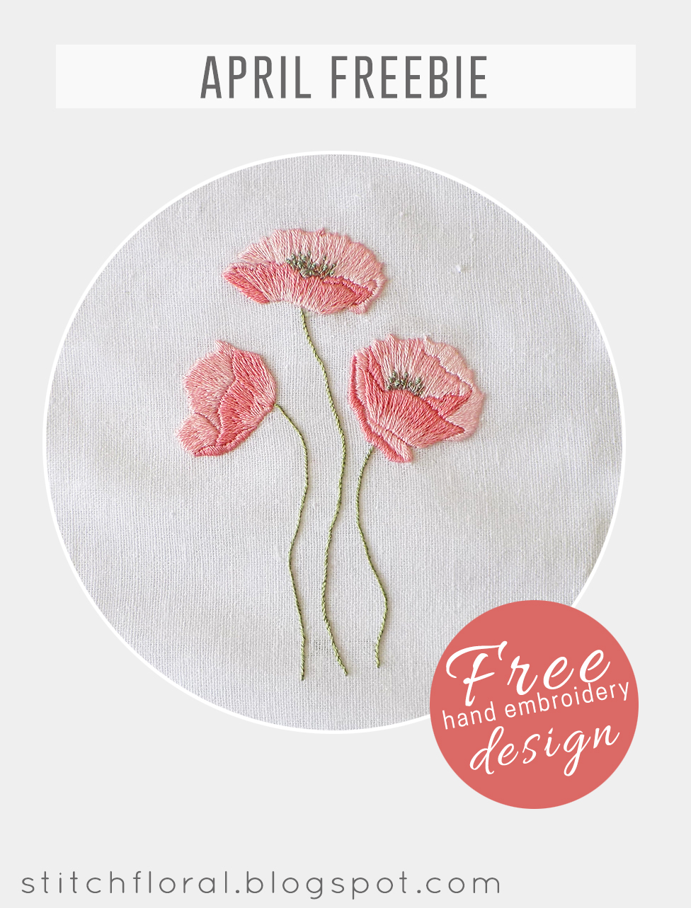 Hand Stitch Embroidery Patterns Free Dancing Poppies Hand Embroidery Freebie Stitch Floral