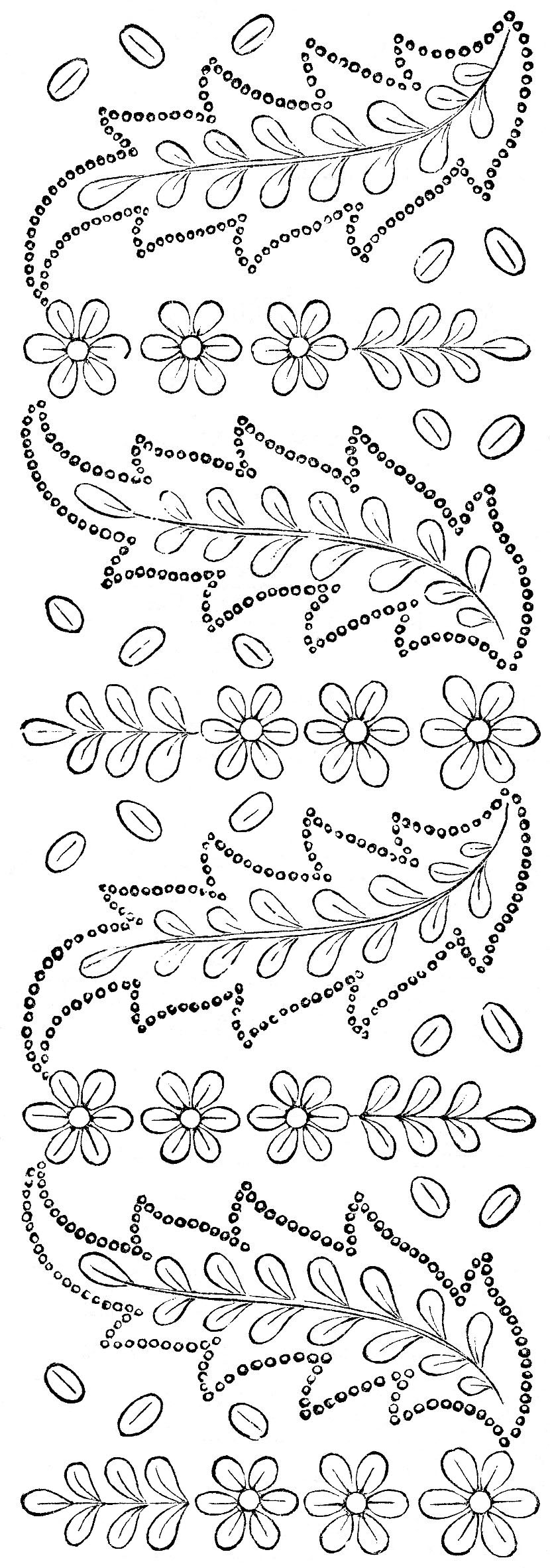 Hand Stitch Embroidery Patterns Free Vintage Embroidery Pattern For Hand Stitching Vintage Crafts