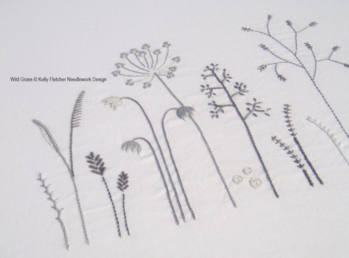 Hand Stitch Embroidery Patterns Materialistic Wild Grass A Modern Hand Embroidery Pattern