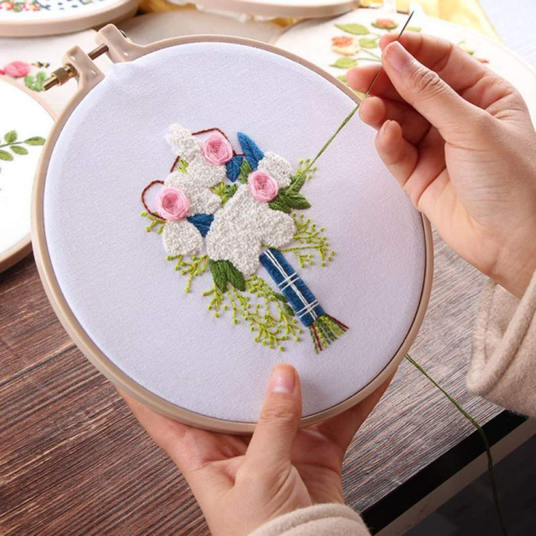Handkerchief Embroidery Patterns Ihambing Ang Pinakabagong Diy Flower Regiment Embroidery With Tools