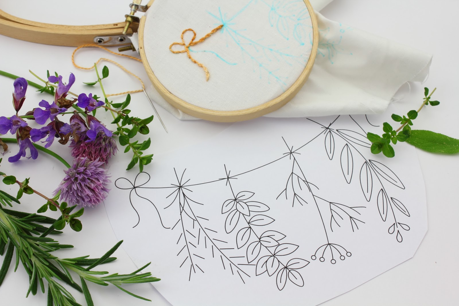Herb Embroidery Patterns Big B Herb Embroidery Project Part One