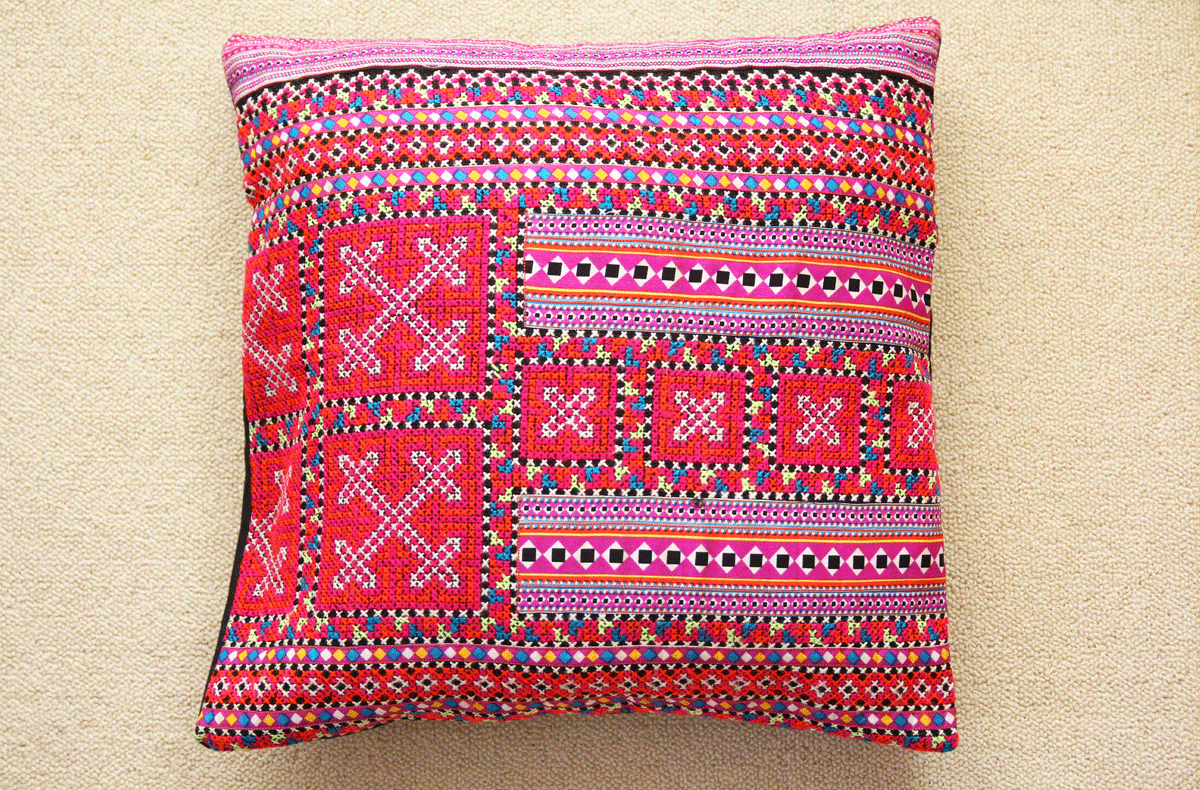 Hmong Embroidery Patterns Hmong Embroidery Cushion Cover Red Embroidery