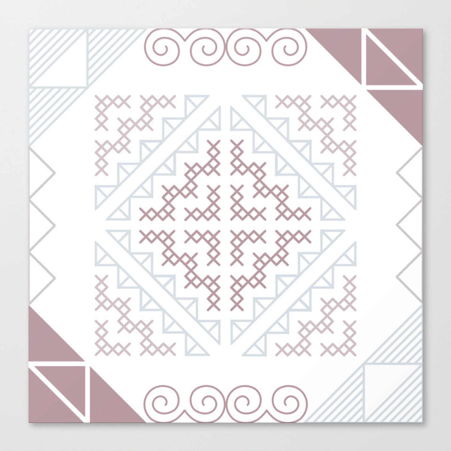 Hmong Embroidery Patterns Tribal Hmong Embroidery Canvas Print