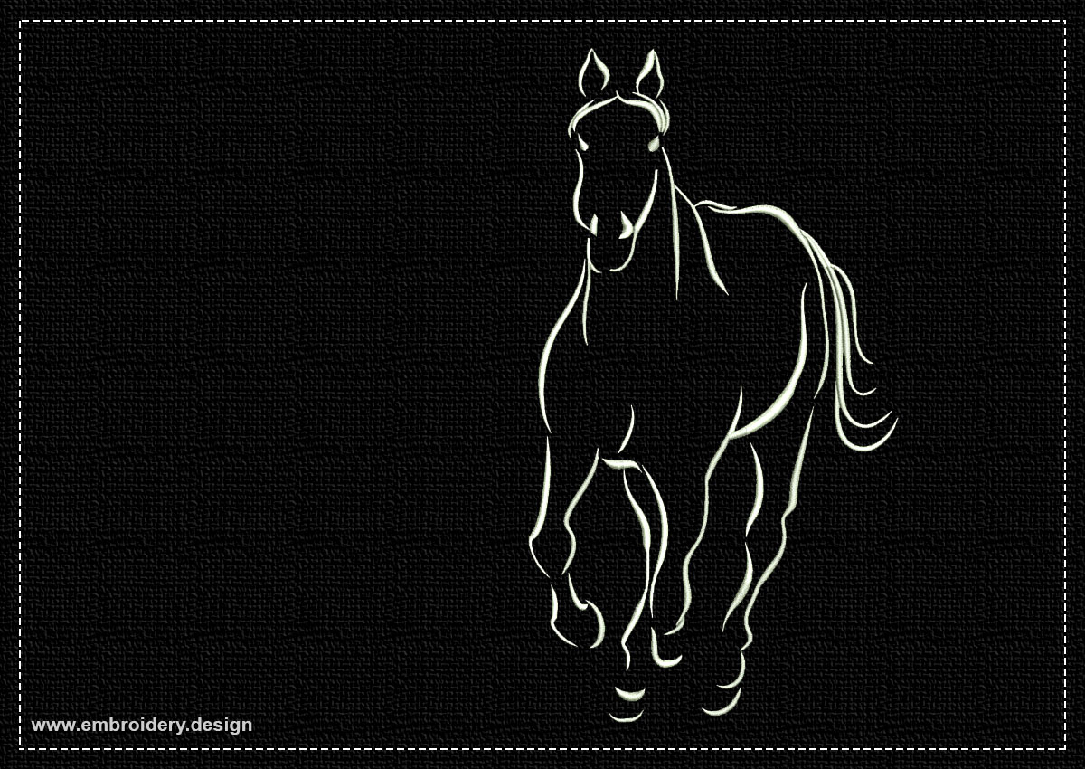 Horse Embroidery Patterns Galloping Horse