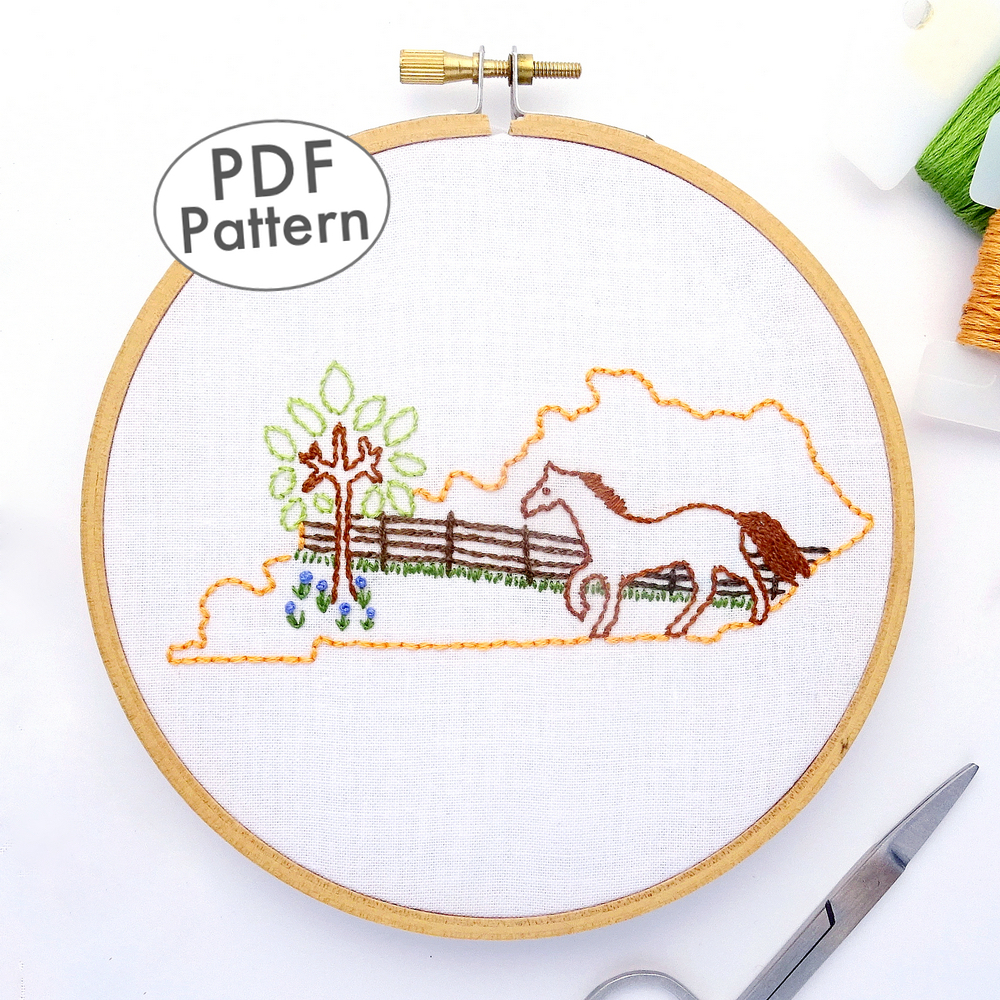 Horse Embroidery Patterns Kentucky Hand Embroidery Pattern