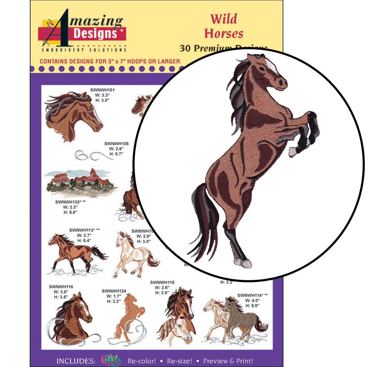 Horse Embroidery Patterns Wild Horses Embroidery Designs