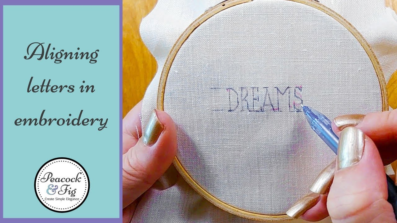 How To Create Embroidery Patterns Aligning Letters In Hand Embroidery Patterns