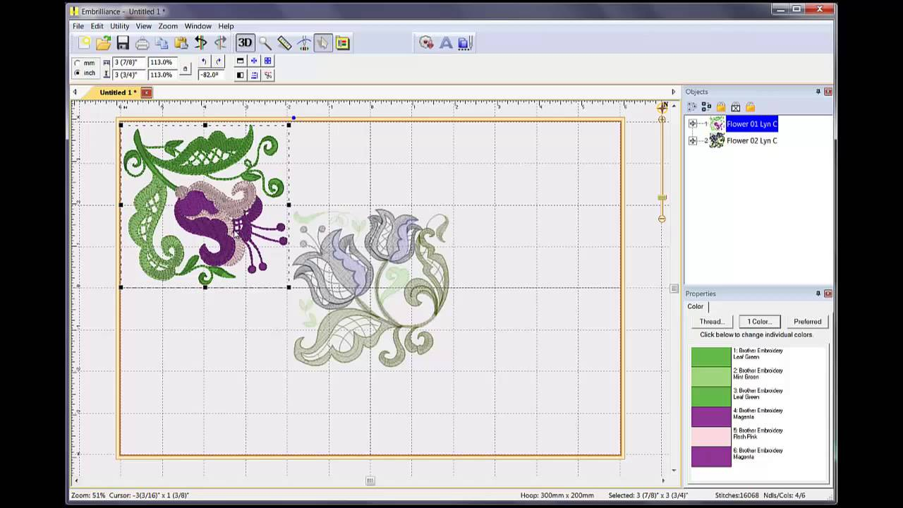 How To Create Embroidery Patterns How To Combine Embroidery Designs In Embrilliance Essentials Software