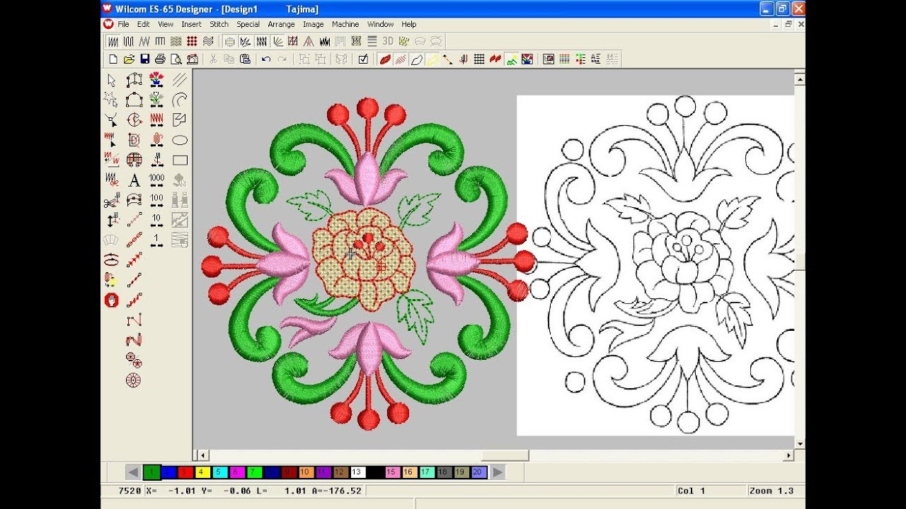 How To Design Embroidery Patterns For Machine How To Make Computer Embroidery Design Embroidery Machine Design Pat 125