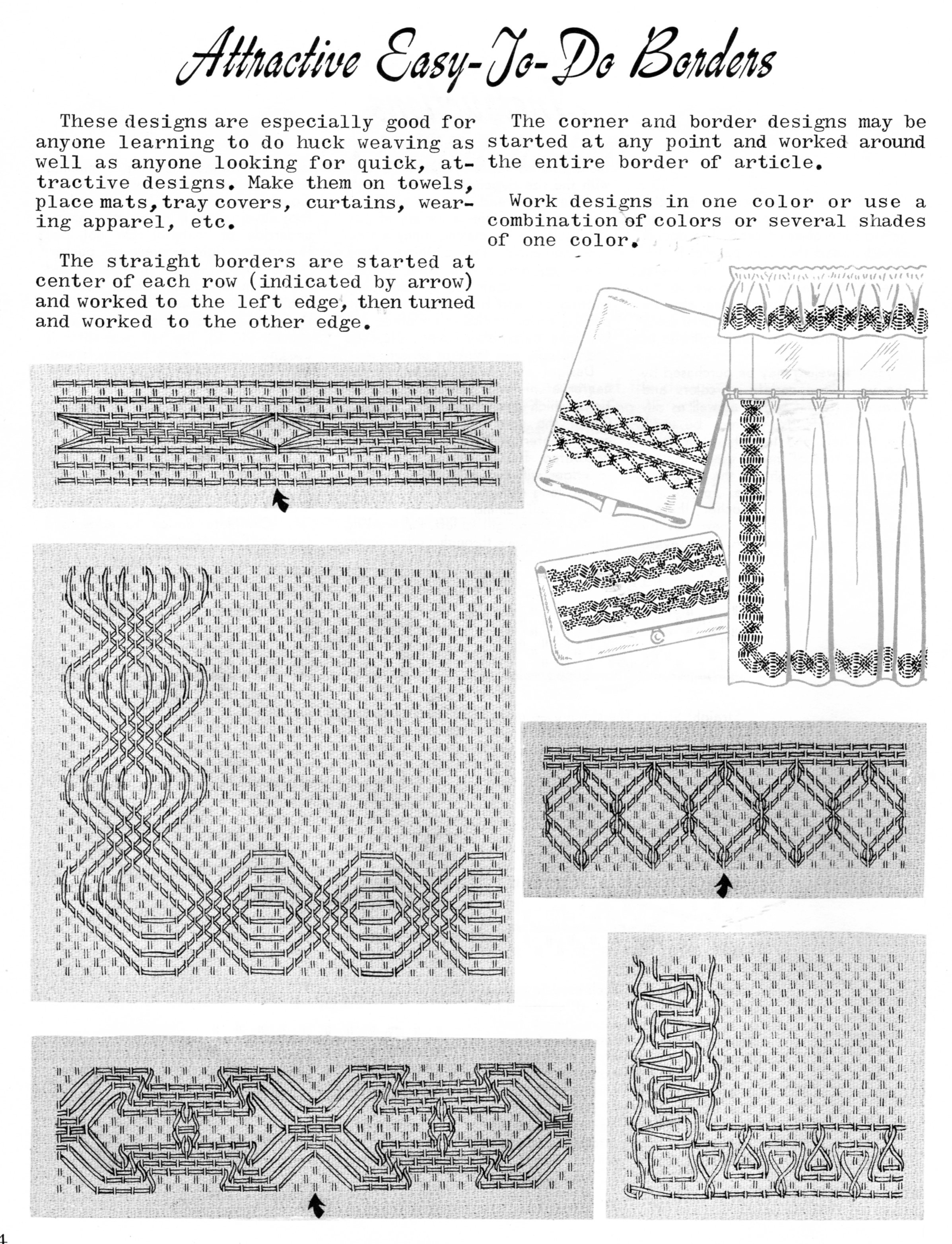 Huck Embroidery Patterns Free Huck Weaving Swedish Weaving Patterns Easy To Do Borders