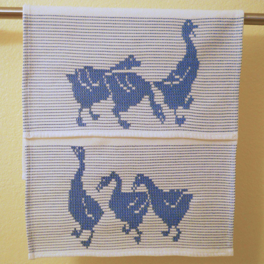 Huck Embroidery Patterns Geese Huck Towel Embroidery Pattern Huck Weaving Towel Pattern Embroidered Tea Towel