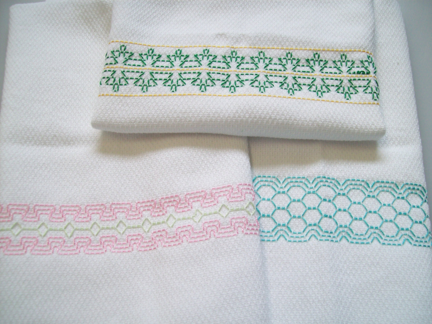 Huck Embroidery Patterns Swedish Weaving Huck Embroidery Border Pattern Set D