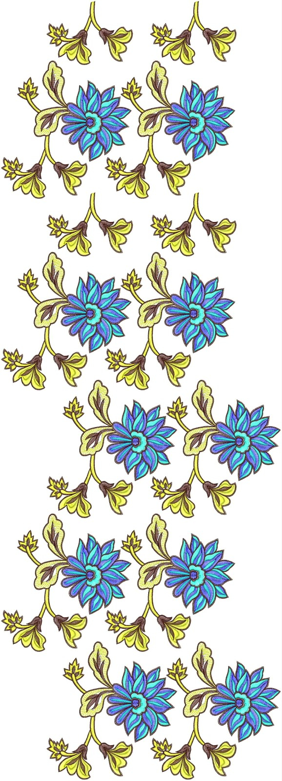 Indian Embroidery Designs Patterns Embdesigntube Sky Blue Attractive Color Embroidered Patterns