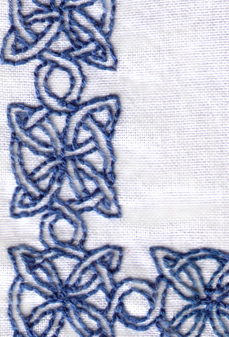 Irish Embroidery Patterns Celtic Knot Hand Embroidery Pattern Small Frame Corner Border Pdf