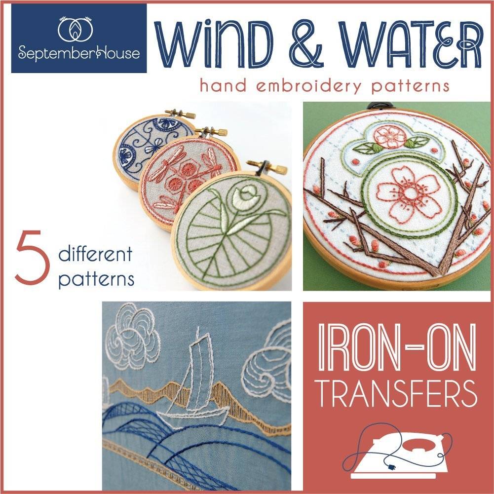 Iron On Transfer Patterns For Embroidery Buy Hand Embroidery Iron On Transfers Wind Water Japanese Inspired
