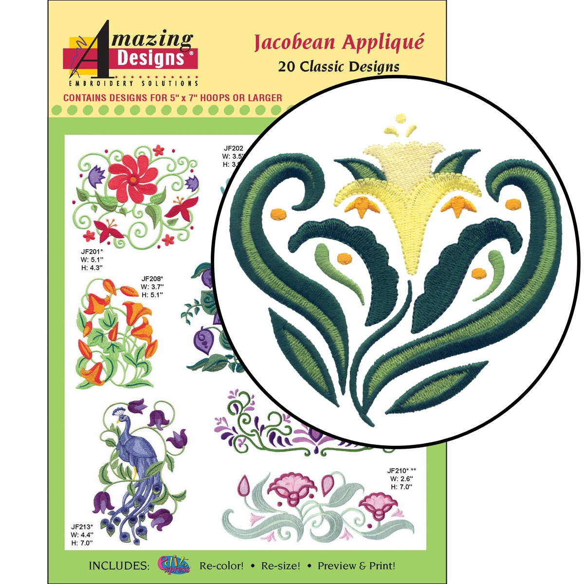 Jacobean Embroidery Patterns Amazing Designs Jacobean Applique Embroidery Designs