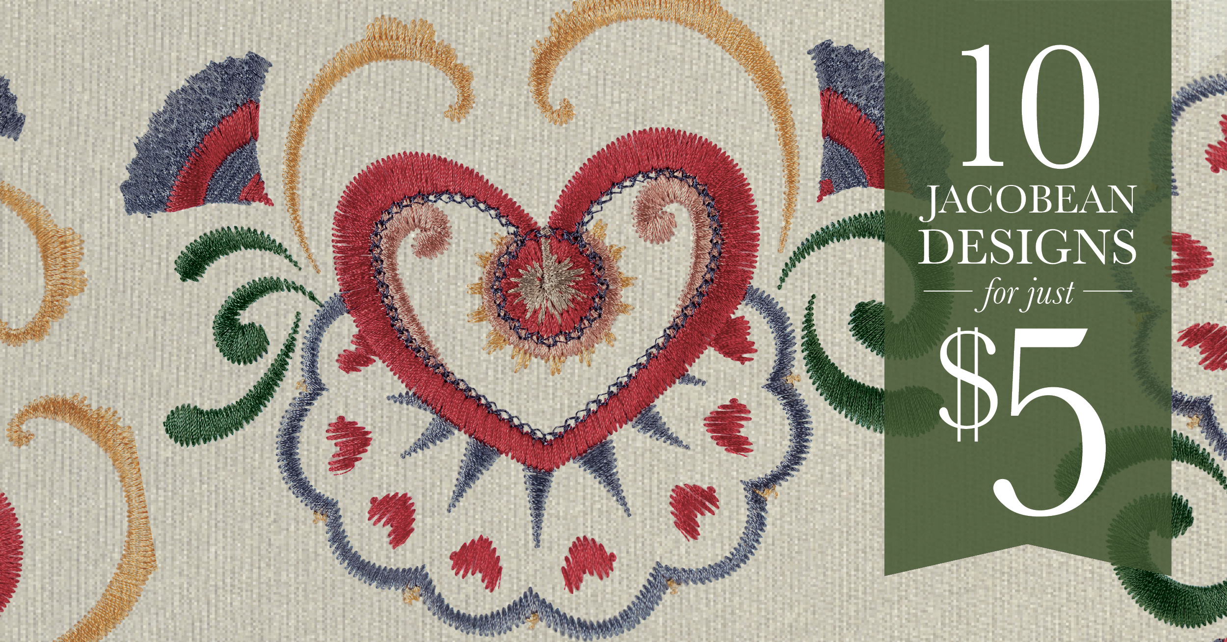 Jacobean Embroidery Patterns Jacobean Hearts