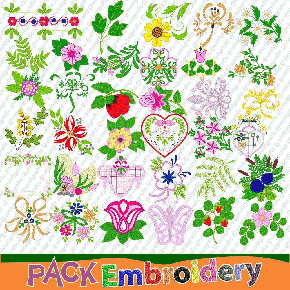 Janome Embroidery Patterns Floral Ornament Vol3 35 Embroidery Designs Sewing Brother Emb Hus Jef Pes Dst With Resizer Converter Software Included