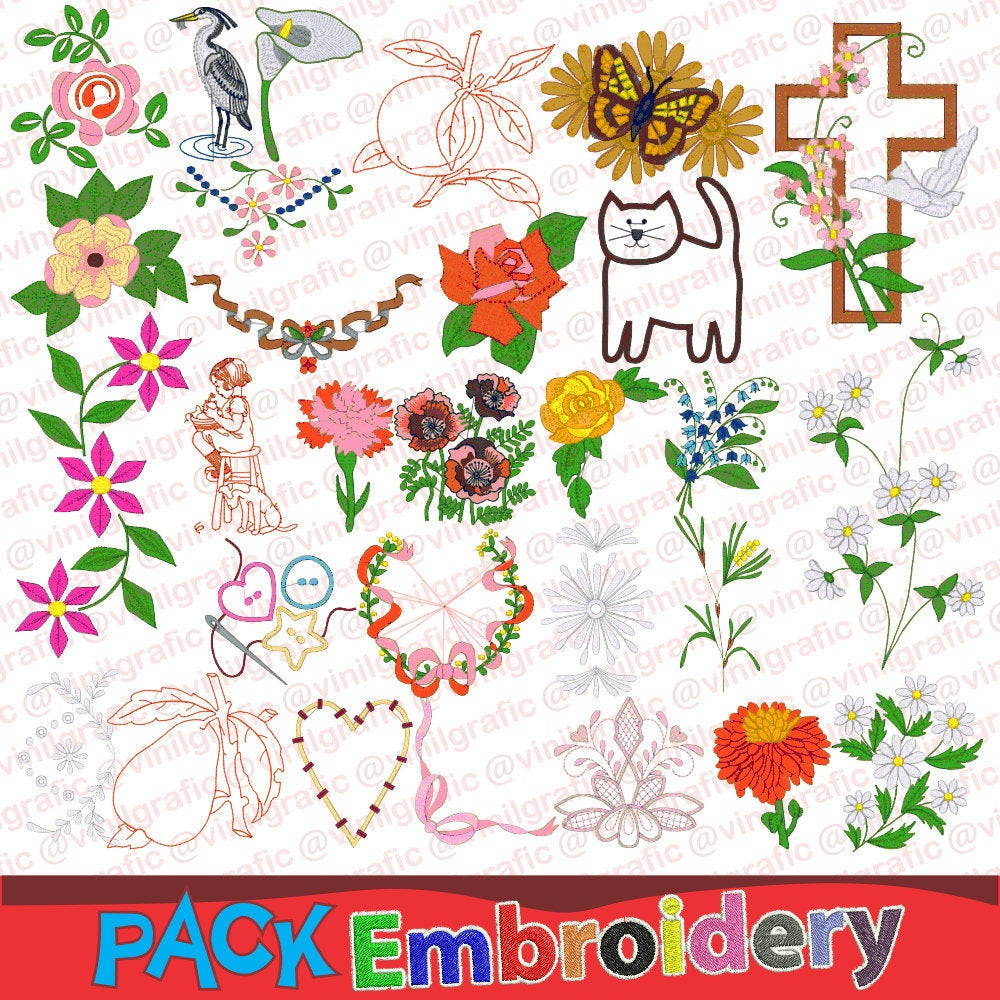 Janome Embroidery Patterns Garden Decorations 29 Embroidery Designs Sewing Brother Emb Hus Jef Pes Dst With Resizer Converter Software Included