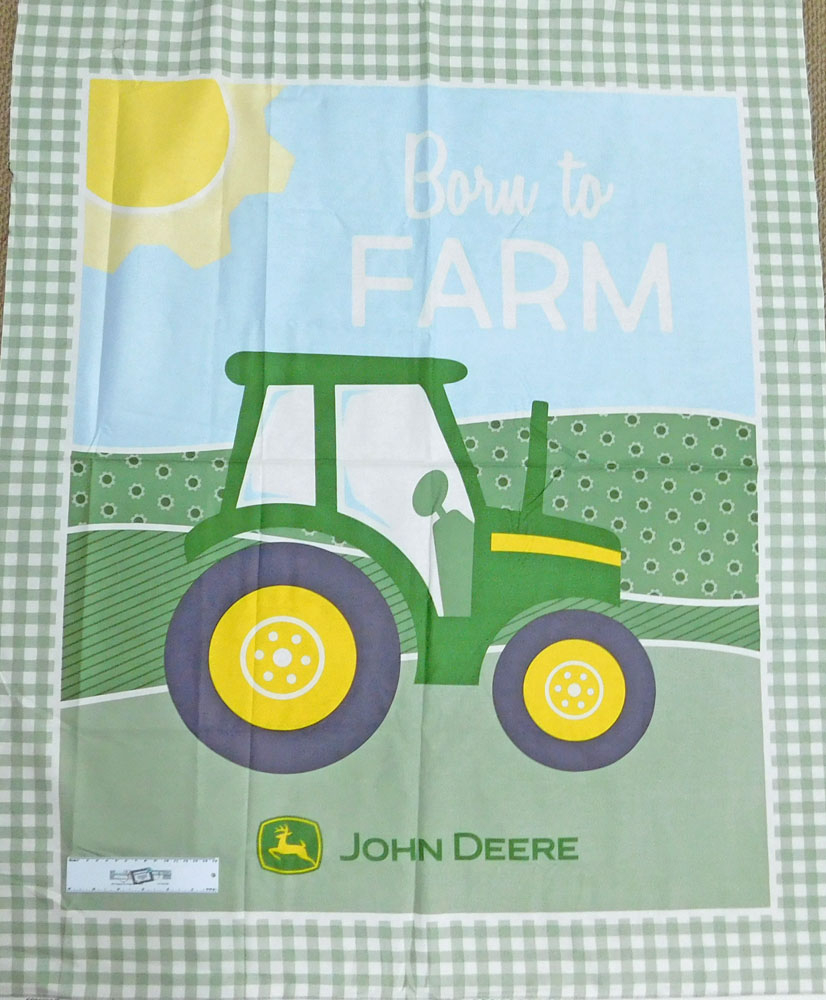 John Deere Embroidery Patterns Details About Patchwork Quilting Sewing Fabric John Deere Tractor Farm Panel 90x110cm New