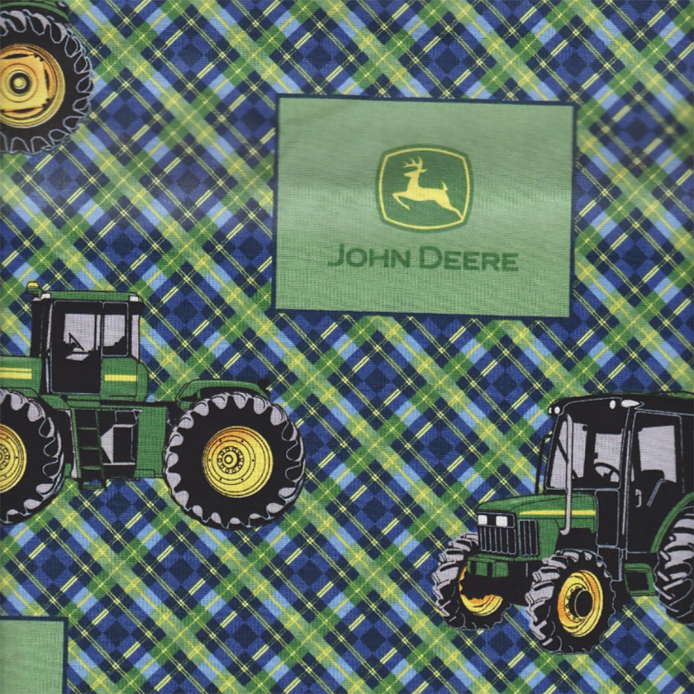 John Deere Embroidery Patterns John Deere Navy Plaid Fabric Wwwhomesew